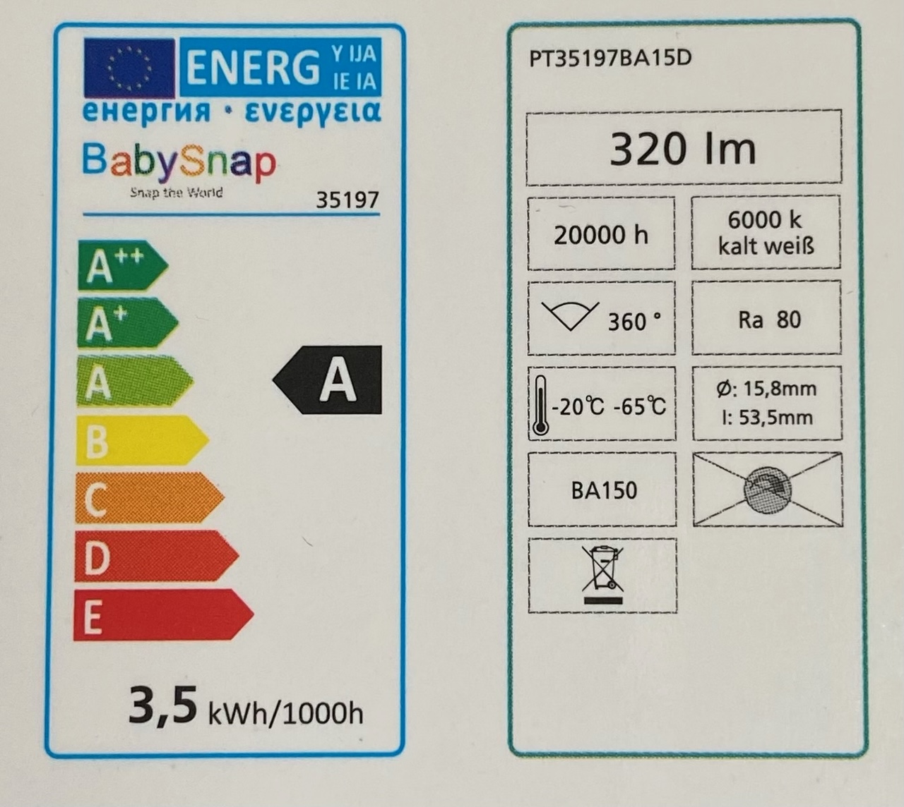 LED B15d 240V 3.5W Bajonet 320lm(1)